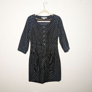 Boden Navy & Mustard Polka‎ Dot Vintage Style Dress